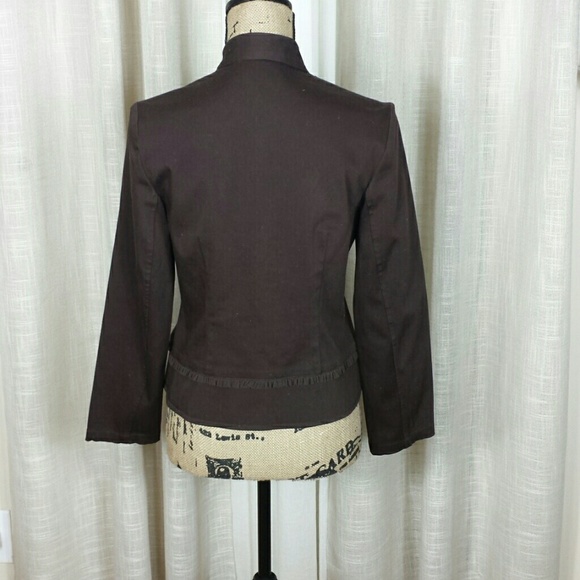 Talbots Petites Embroidered Ruffle Trimmed Blazer - Picture 4 of 7